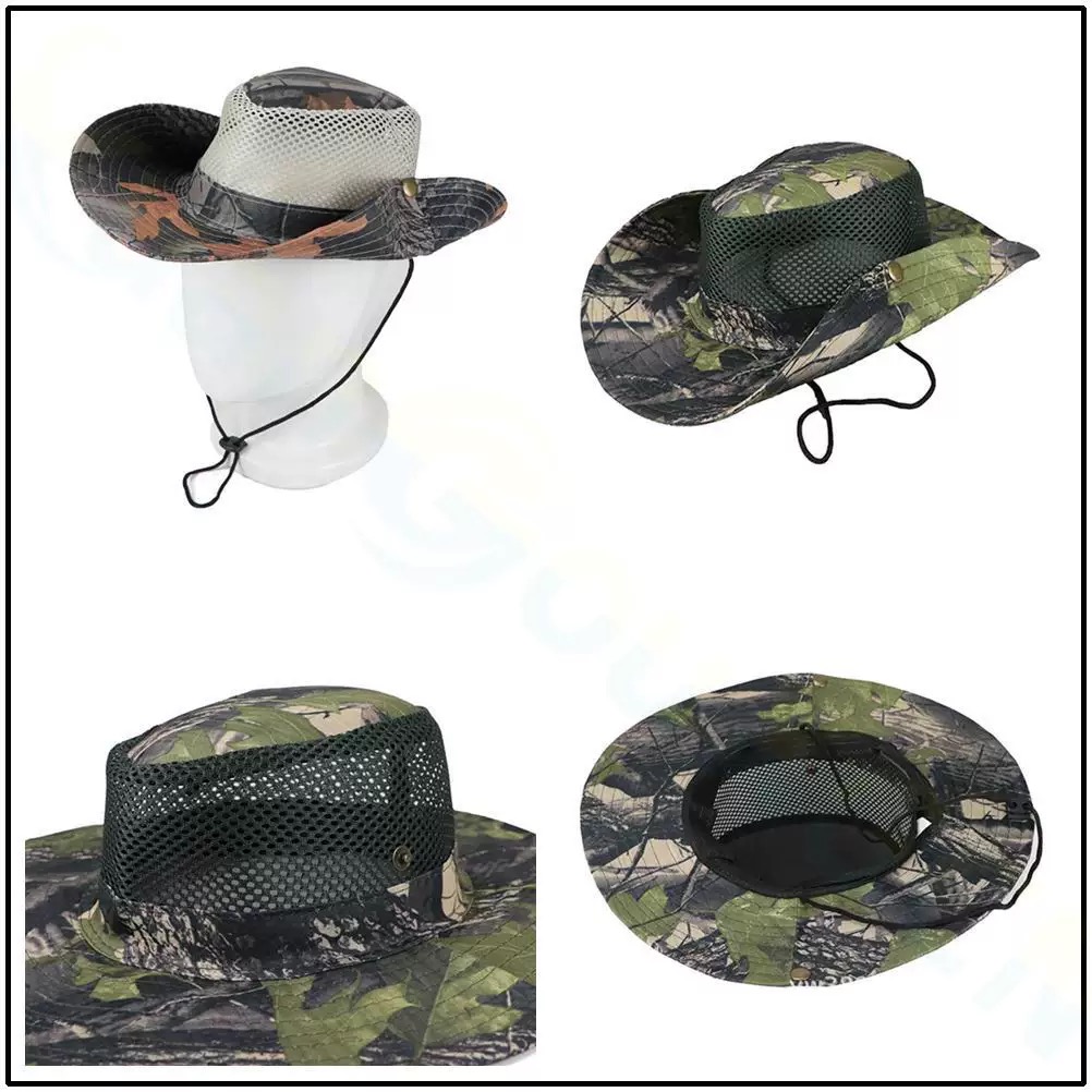 Boonie Hat Tactical - Askeri Boonie Şapka Yaz Yaprak Camo