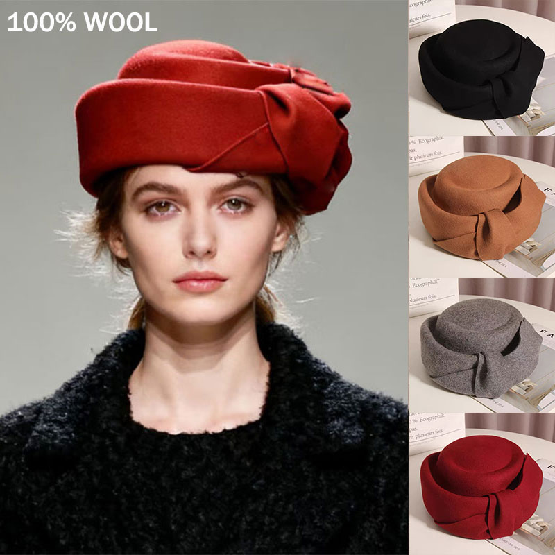 Beret French Wool - Yeni Klasik Yün Keçe Bere Kadın