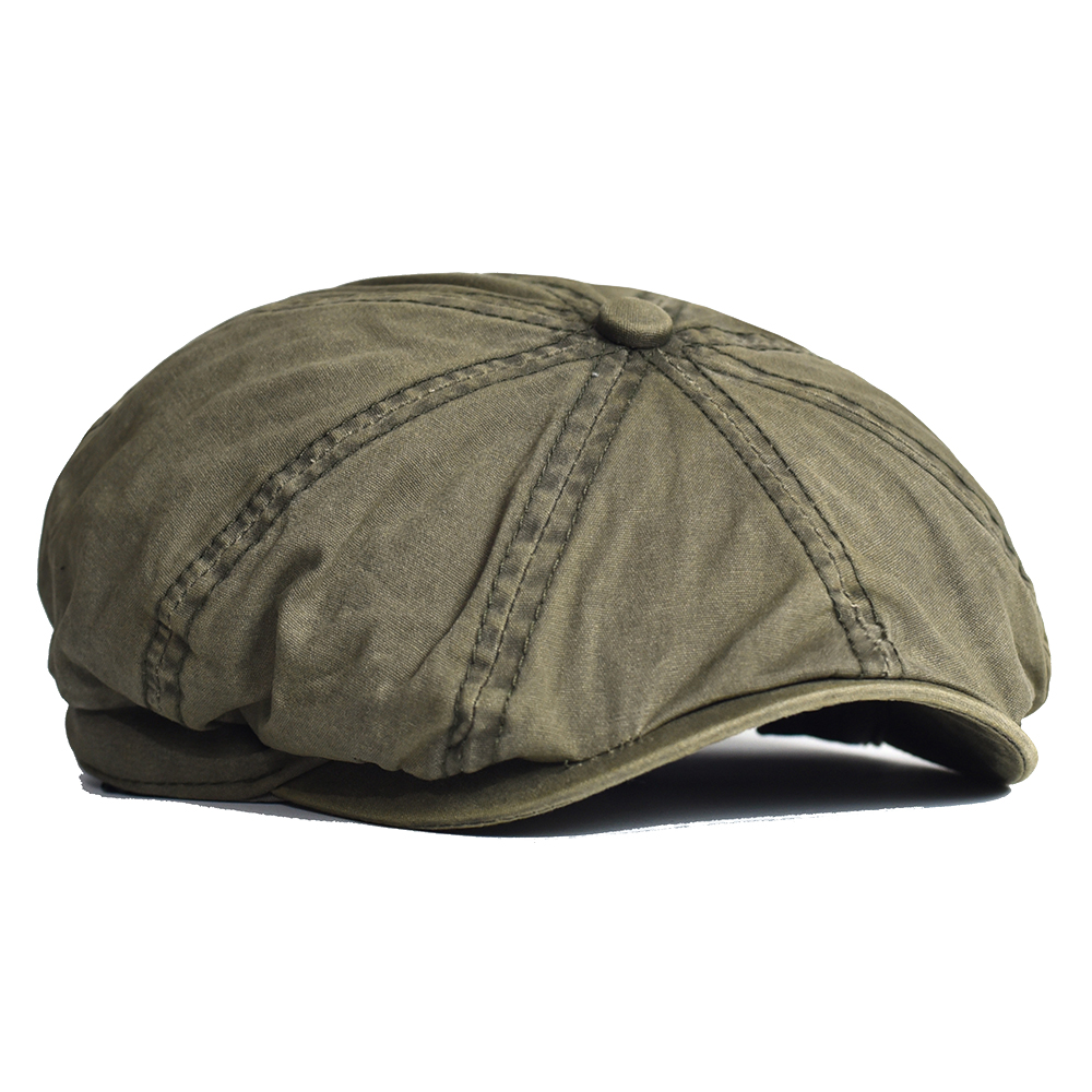 Newsboy Cap Ivy - Yıkanmış Pamuk Newsboy Kap Peaky Sekizgen