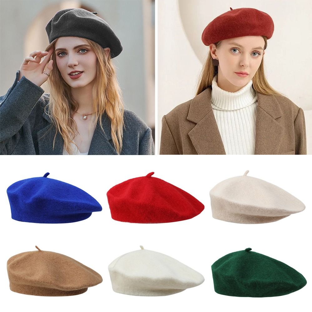Beret French Wool - Yeni Unisex üniforma kap erkekler kadınlar