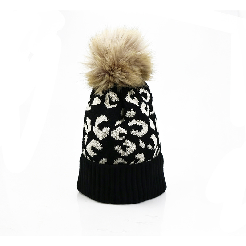 Sonbahar ve kış leopar desenli - Beanie Cuffed Knit incelemesi ve fiyatı
