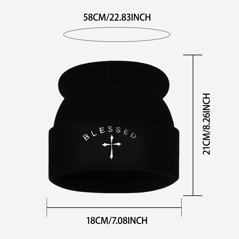 Kutsal Haç İşlemeli Bere, Kışl - Beanie Cuffed Knit incelemesi ve fiyatı