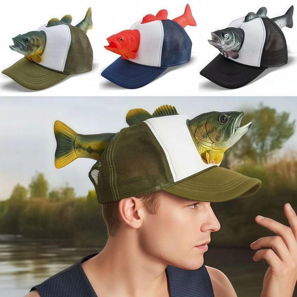 Komik 3D Balık Hayvan kamyon ş - Trucker Cap Mesh incelemesi ve fiyatı