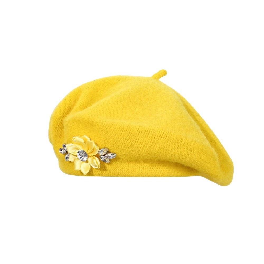 Moda Düz Renk Yün Bere Çiçekli - Beret French Wool incelemesi ve fiyatı
