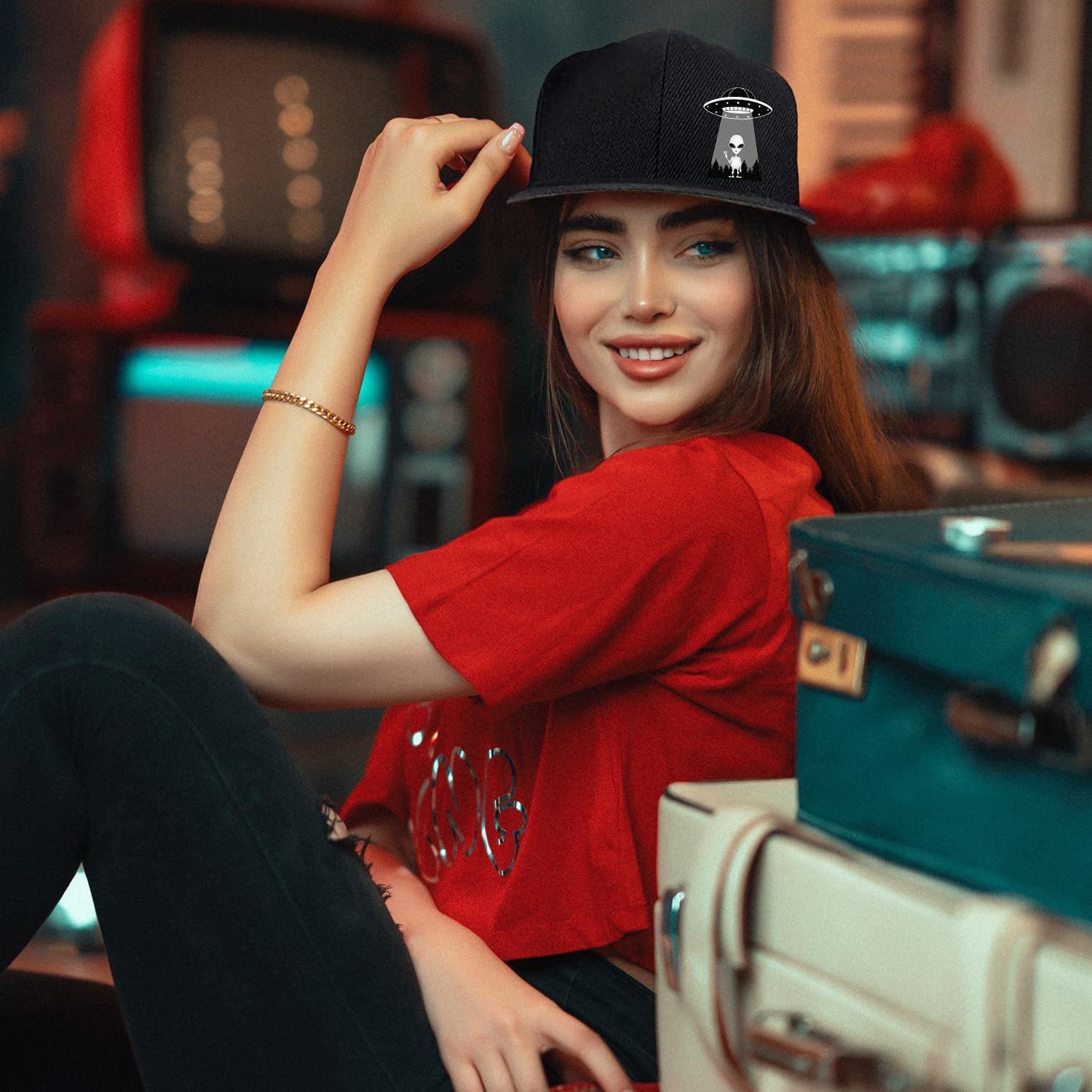 Ufo Aliens Erkekler için Snapb - Snapback Hat Flat incelemesi ve fiyatı